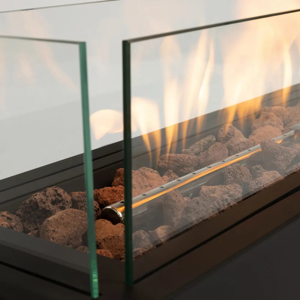 28 inch Tabletop Fire Pit, Propane Gas Fire Pit with Quick Connect Joint,