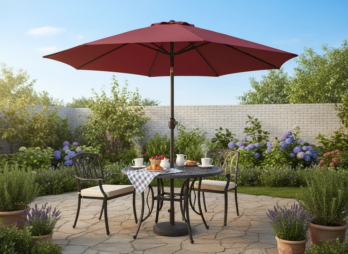 Patio Umbrella with Base Included, Rectangle Table Umbrella