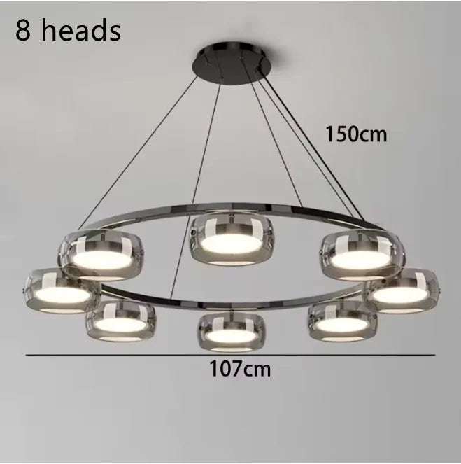 Nordic Minimalist Long Glass Pendant Lights Dimmable