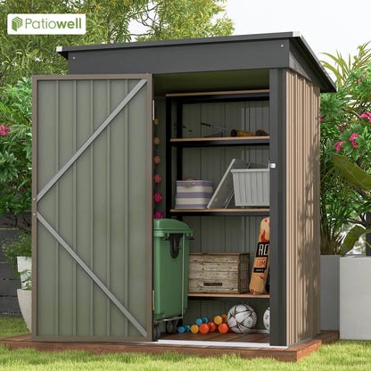 Patiowell 5x3 FT Outdoor Storage Shed, Tool Shed