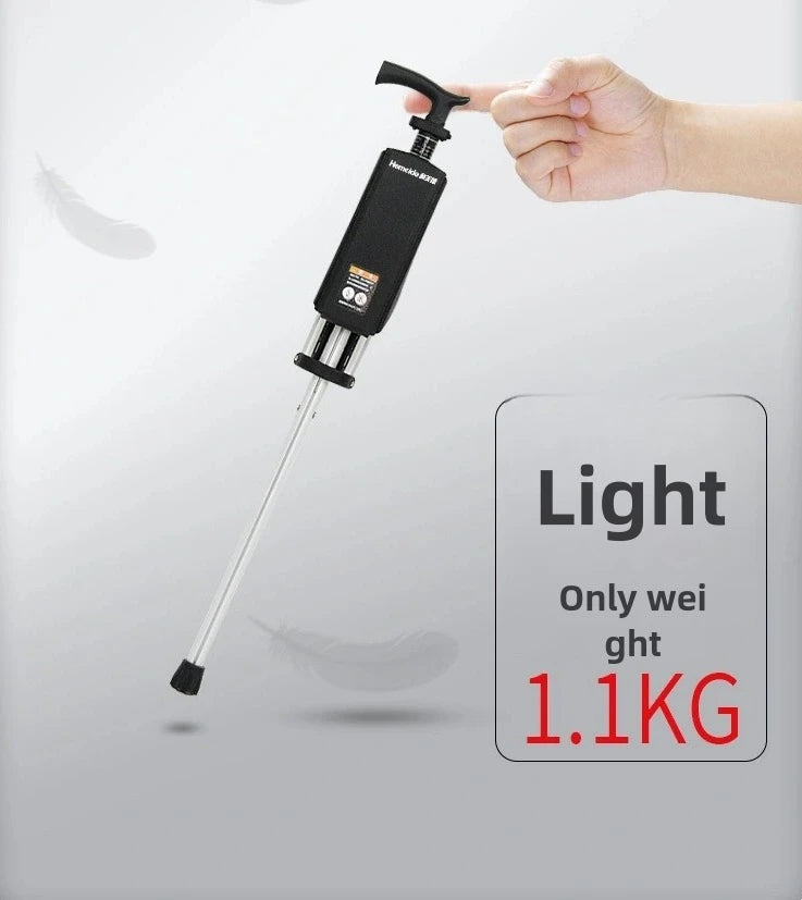A 2-in-1 portable folding cane and chair  can be quickly folded and unfolded,