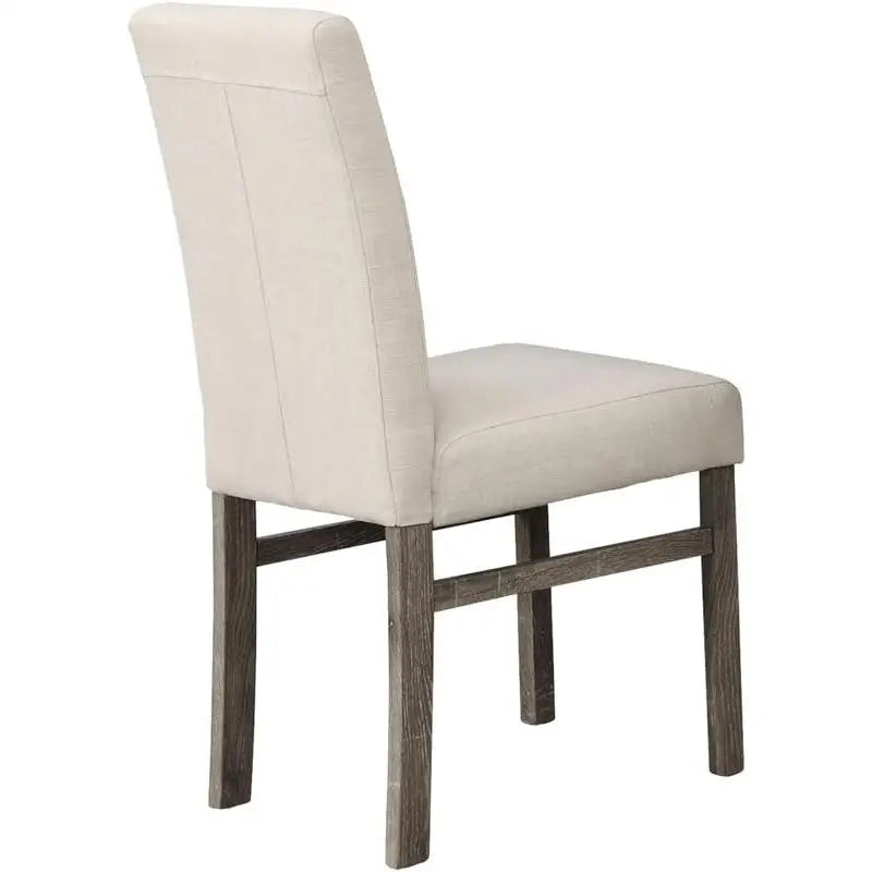 5-Piece Transitional Dining Set with 48" Wood Table
