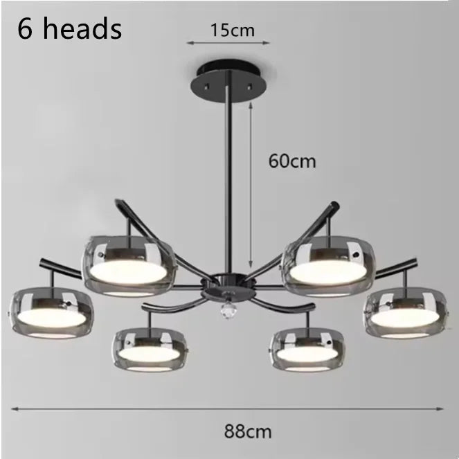 Nordic Minimalist Long Glass Pendant Lights Dimmable