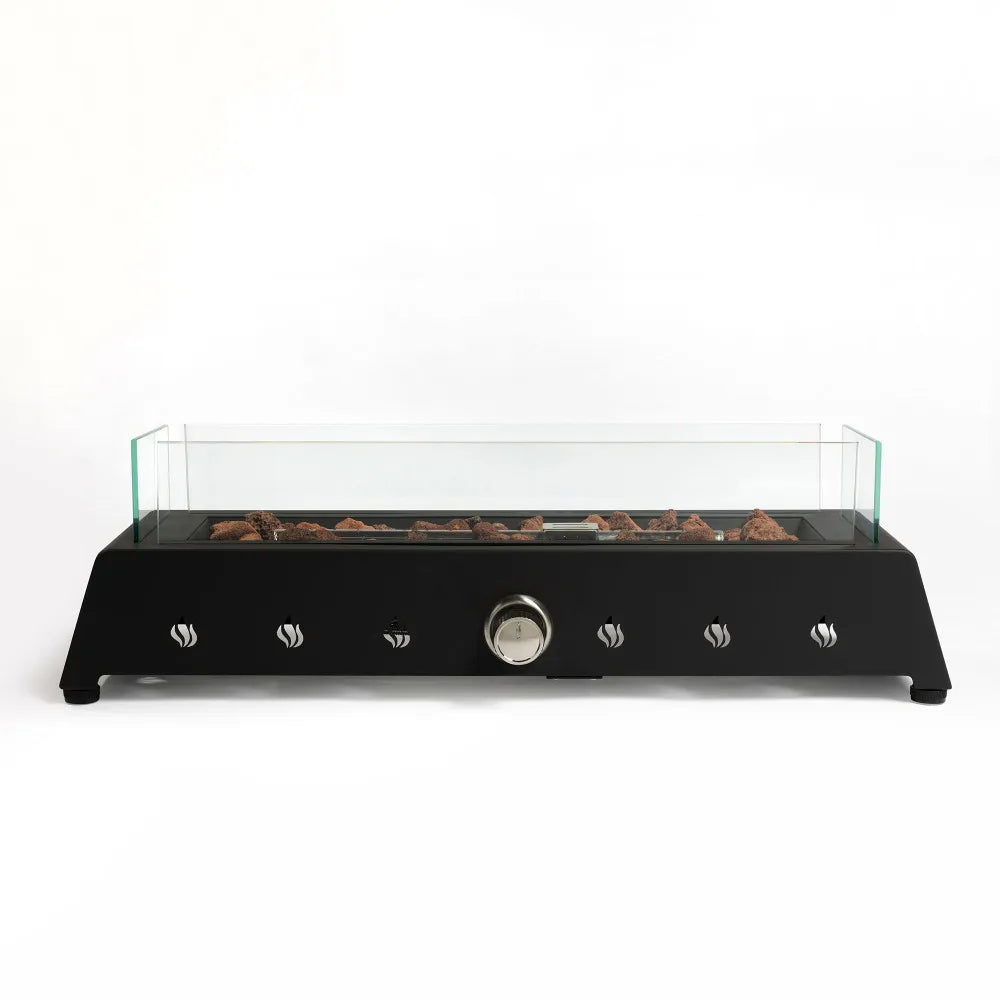28 inch Tabletop Fire Pit, Propane Gas Fire Pit with Quick Connect Joint,