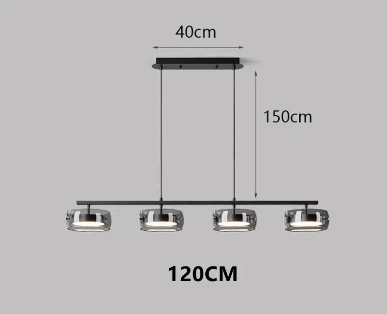 Nordic Minimalist Long Glass Pendant Lights Dimmable