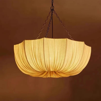 Nordic Minimalist Wabi Sabi Fabric Chandelier Living Dining Room Bedroom