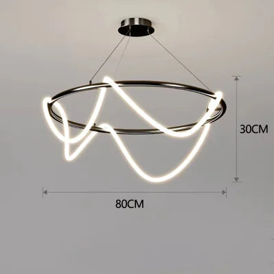Nordic Adjustable Hose LED Chandelier Suitable Kitchen Dining