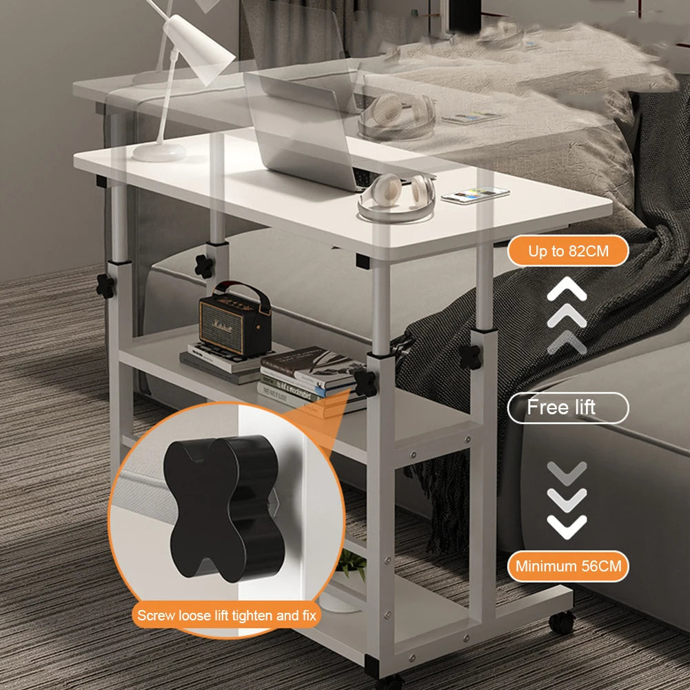 Multi-Layer Standing Desk Height Adjustable Wooden Computer Desk Workstation
