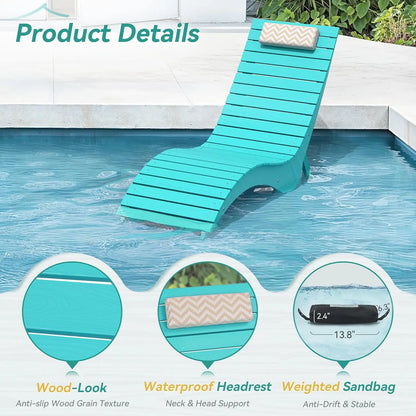 Weighted Pool Lounge Chairs - Anti-Floating Pools & Backyard Sun Decks,