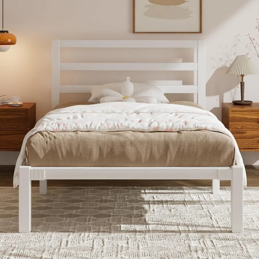 Bed Frame, Metal Platform with Headboard, Mattress Foundation
