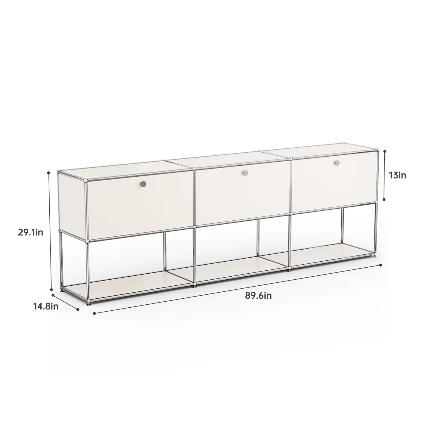 Modern Storage Cabinet Versatile Free-Standing Organizer