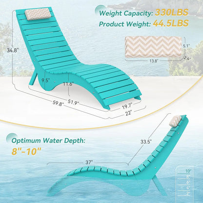 Weighted Pool Lounge Chairs - Anti-Floating Pools & Backyard Sun Decks,