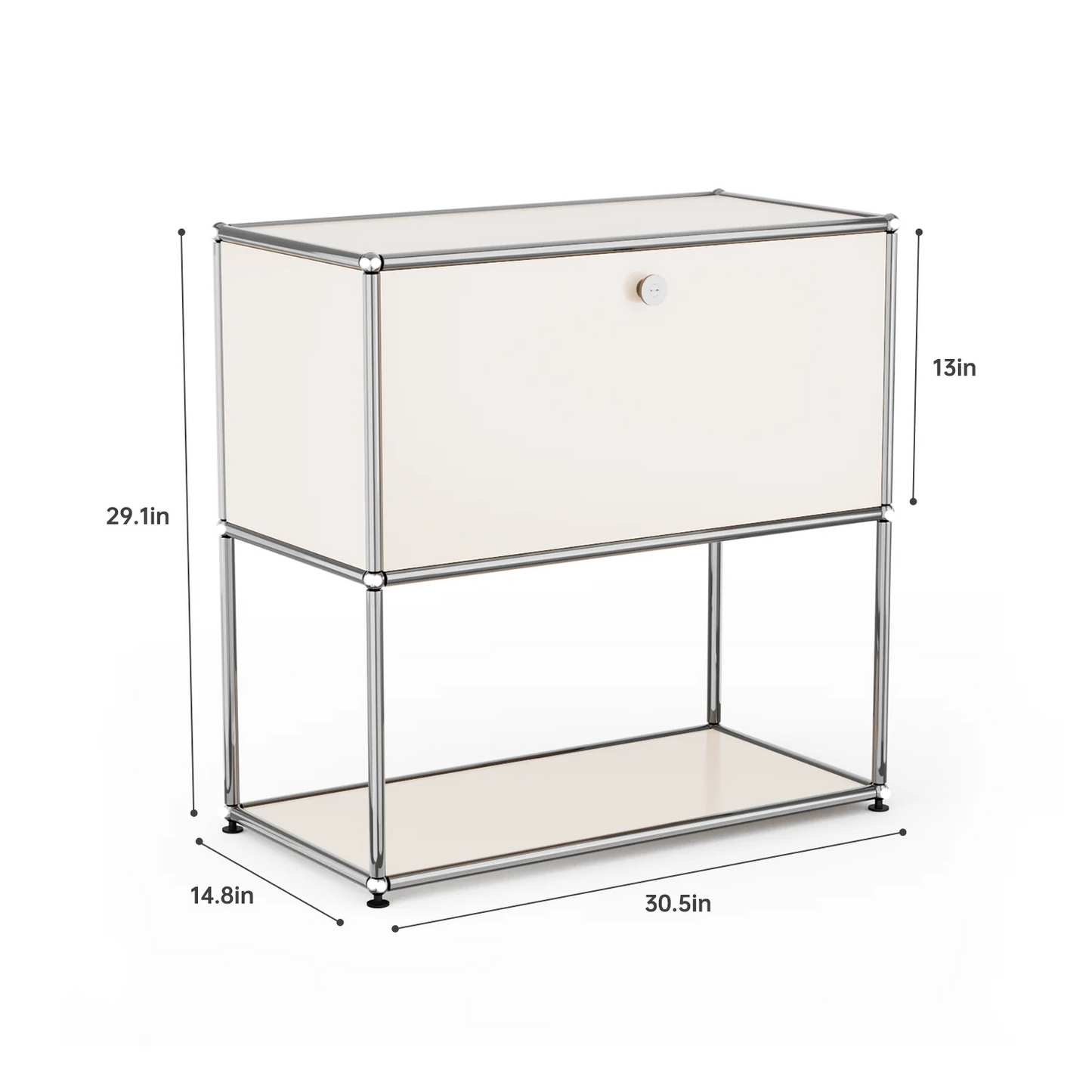 Modern Storage Cabinet Versatile Free-Standing Organizer