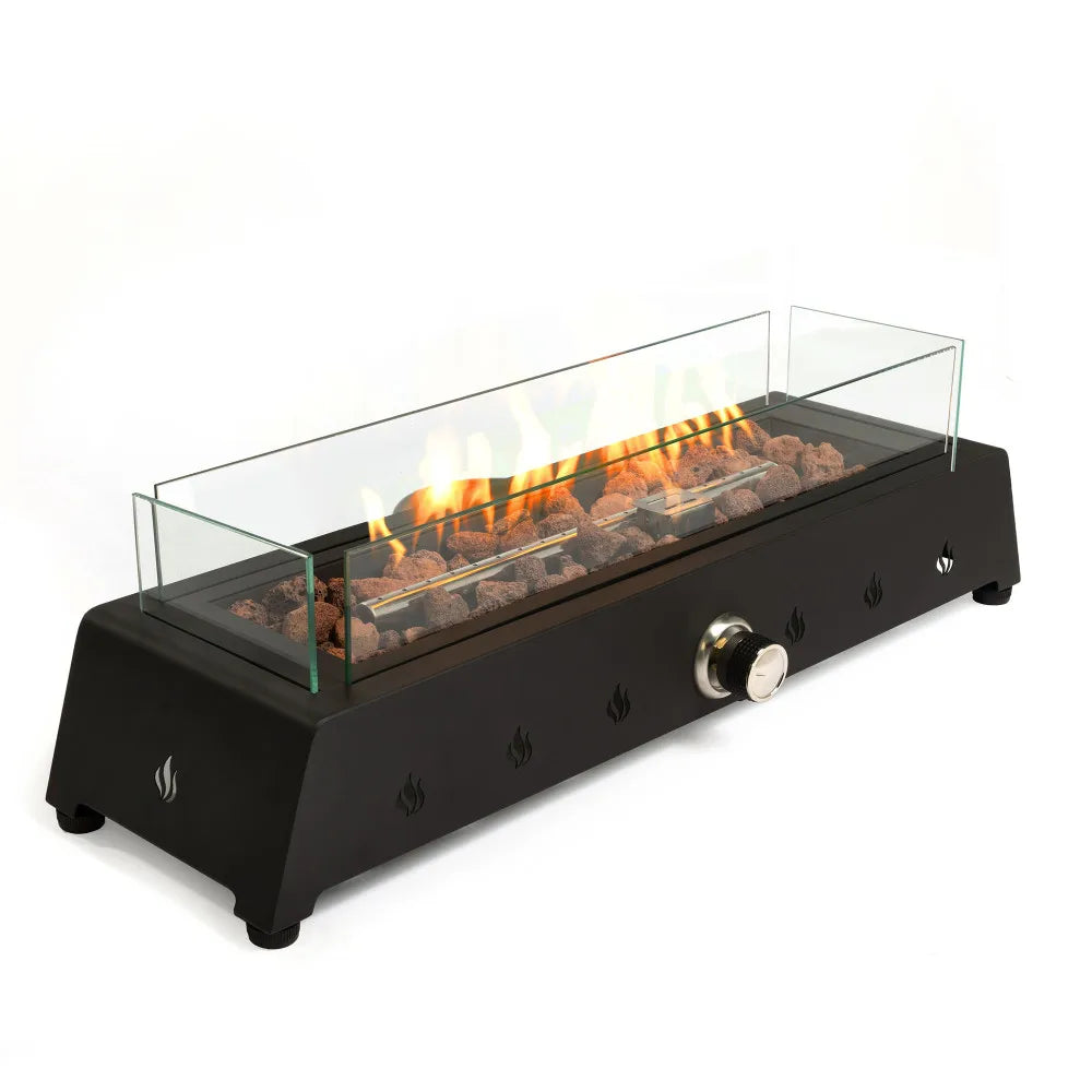28 inch Tabletop Fire Pit, Propane Gas Fire Pit with Quick Connect Joint,