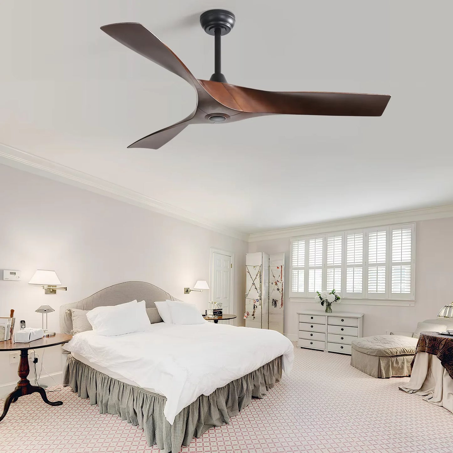 Modern 52-inch Ceiling fan  DC 6-speed remote control
