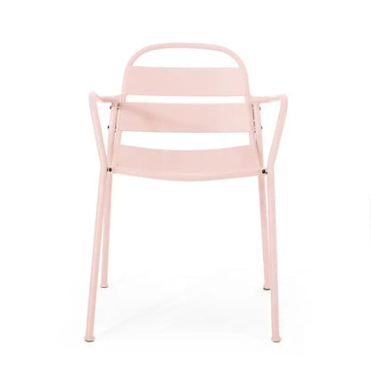 Matte Light Pink Bistro Set - Table and Chairs for Outdoor