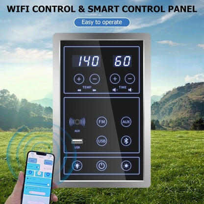 Full Spectrum Infrared Sauna for 2 Person WiFi Control Outdoor