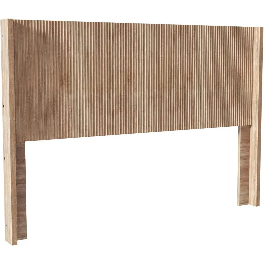 King Size Fluted Headboard ONLY - Wall Mount Wood, Rustic & Modern