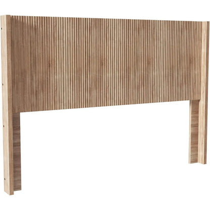 King Size Fluted Headboard ONLY - Wall Mount Wood, Rustic & Modern
