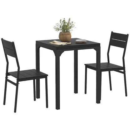 3 Piece Dining Table Set for 2, Modern Kitchen Table and Chairs,