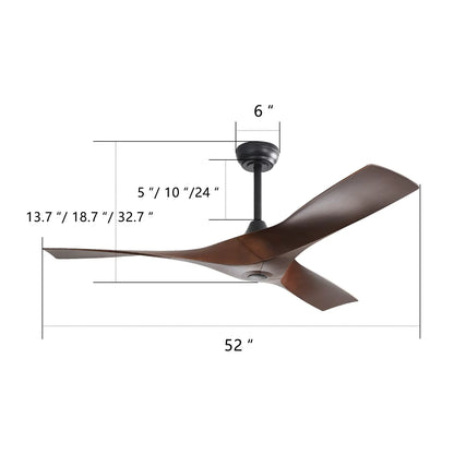 Modern 52-inch Ceiling fan  DC 6-speed remote control