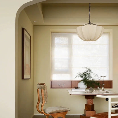 Nordic Minimalist Wabi Sabi Fabric Chandelier Living Dining Room Bedroom