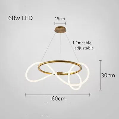Nordic Adjustable Hose LED Chandelier Suitable Kitchen Dining