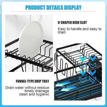 Kitchen Countertop Double-layer Dish Drying Rack