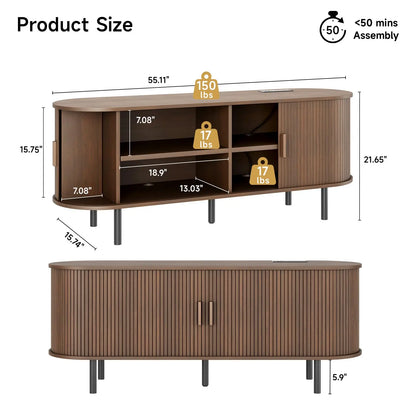TV Stand Living Room Furniture with Power/Storage Outlet for TVs