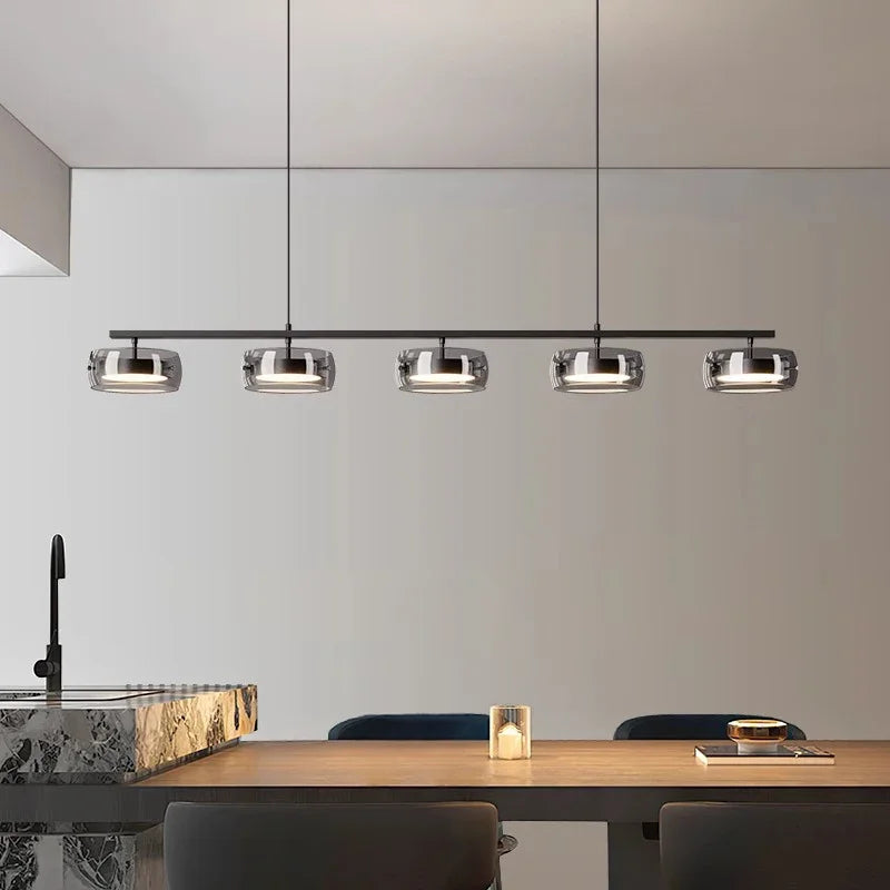 Nordic Minimalist Long Glass Pendant Lights Dimmable