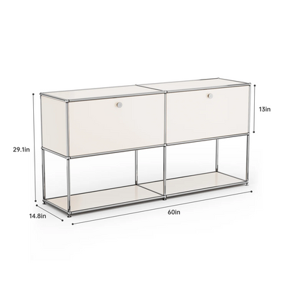 Modern Storage Cabinet Versatile Free-Standing Organizer