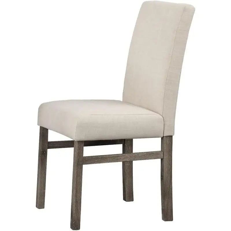 5-Piece Transitional Dining Set with 48" Wood Table