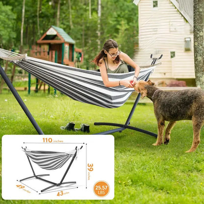 Hammock with Adjustable Stand- Hammock Bed w/Storage Bag,
