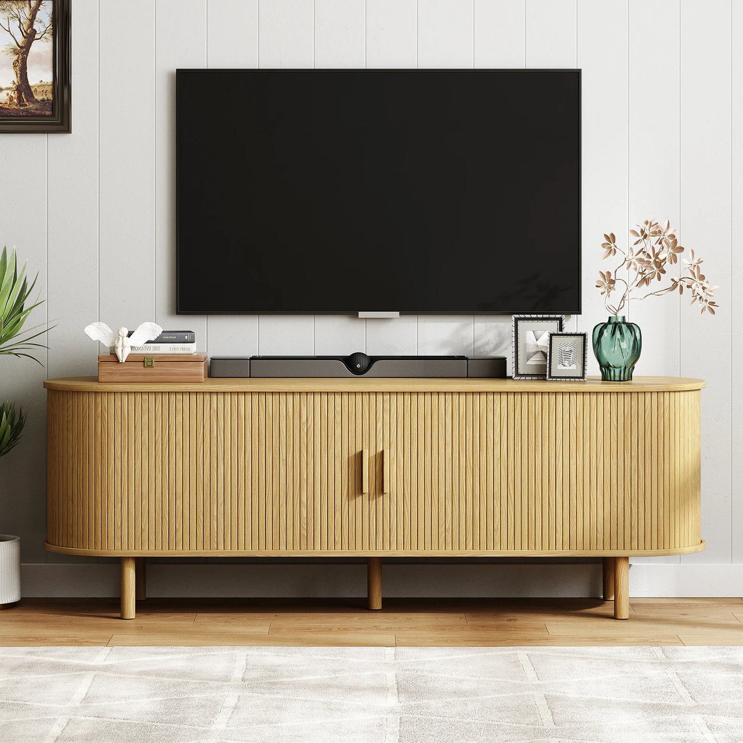 TV Stand Living Room Furniture with Power/Storage Outlet for TVs