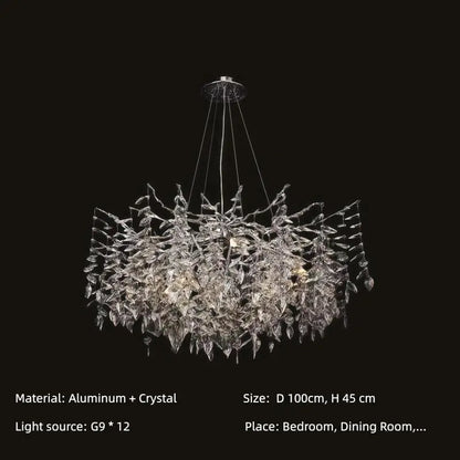 Modern Crystal Chandelier. Suitable For Dining Room, Living Room,