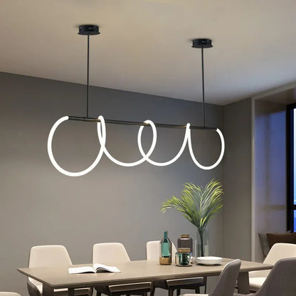 Nordic Adjustable Hose LED Chandelier Suitable Kitchen Dining