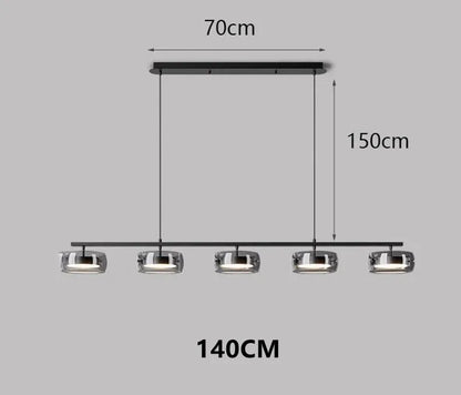 Nordic Minimalist Long Glass Pendant Lights Dimmable