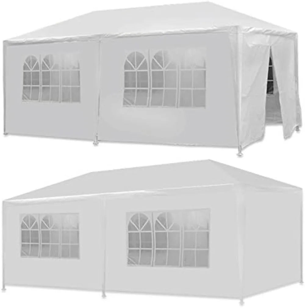 10' x 20' Outdoor White Waterproof Gazebo Canopy Tent