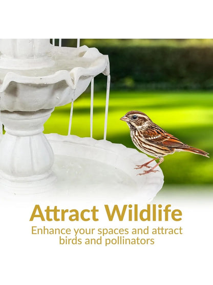 57" H Welcome 3-Tier Water Fountain - Large Electric with Pineapple Topper