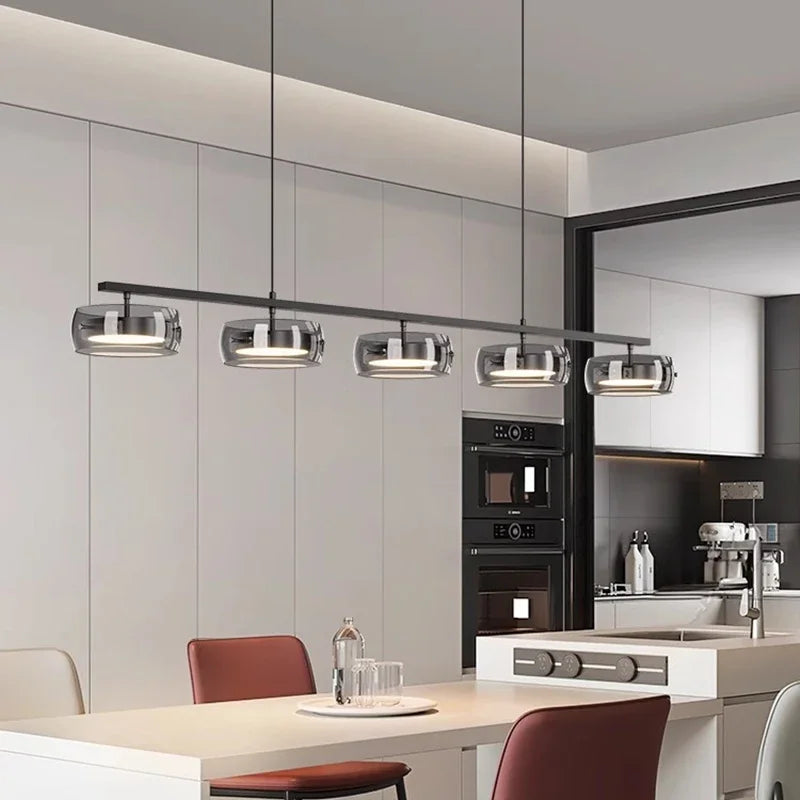 Nordic Minimalist Long Glass Pendant Lights Dimmable