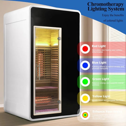 Full Spectrum Infrared Sauna for 2 Person WiFi Control Outdoor