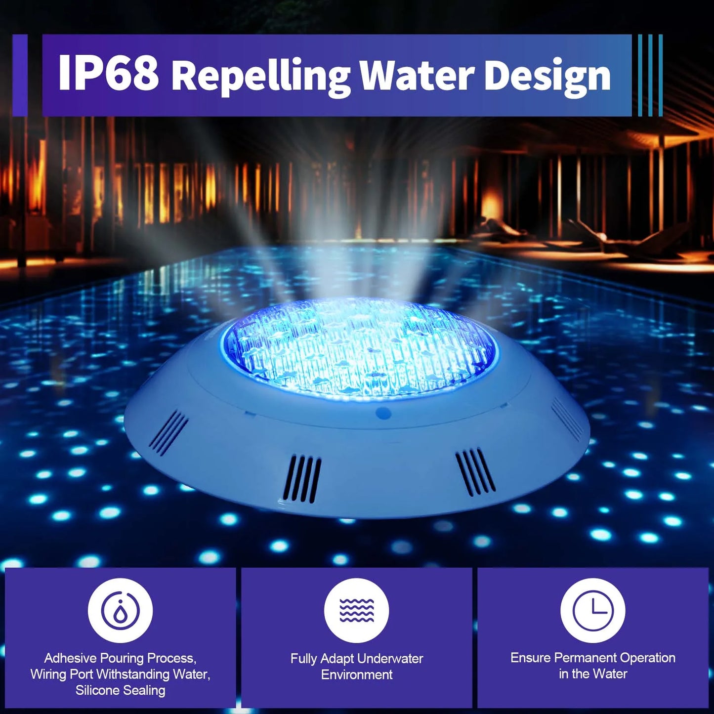 Swimming Pool LED Light RGB Underwater Light Remote