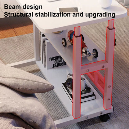 Multi-Layer Standing Desk Height Adjustable Wooden Computer Desk Workstation