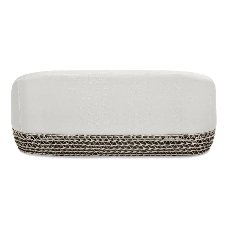 71" Upholstered Woven Patio Deep Seating Sofa
