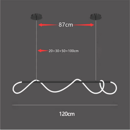 Nordic Adjustable Hose LED Chandelier Suitable Kitchen Dining
