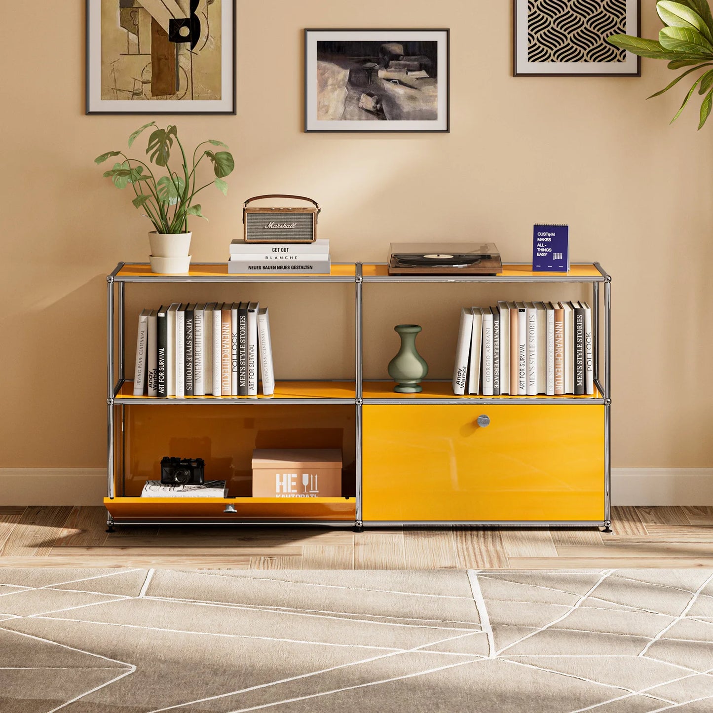Modern Storage Cabinet Versatile Free-Standing Organizer