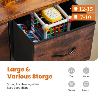 Dresser For Bedroom 9 Fabric Storage Drawer Wardrobe Tall Chest Organizer
