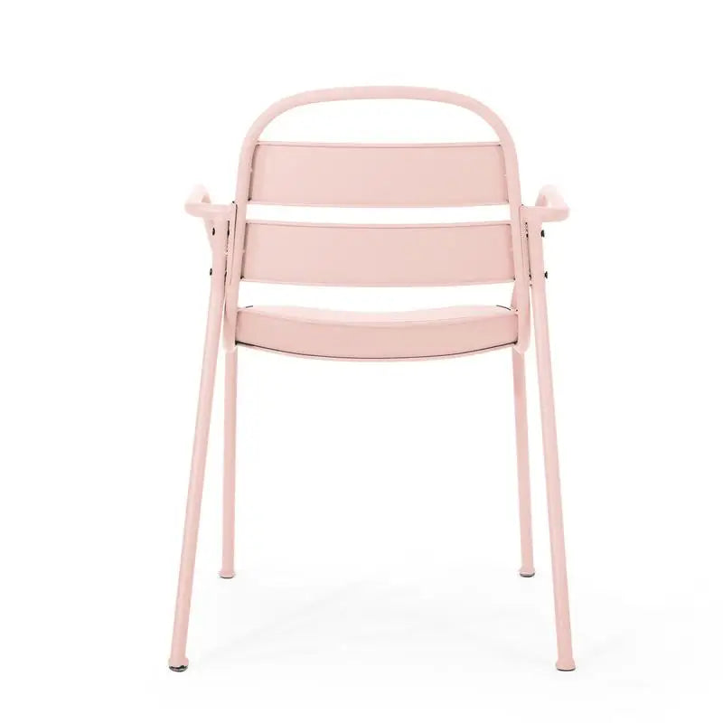 Matte Light Pink Bistro Set - Table and Chairs for Outdoor