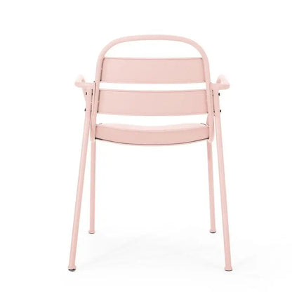 Matte Light Pink Bistro Set - Table and Chairs for Outdoor