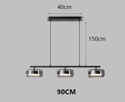 Nordic Minimalist Long Glass Pendant Lights Dimmable